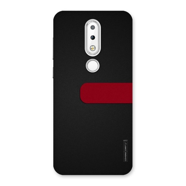 Single Red Stripe Back Case for Nokia 6.1 Plus