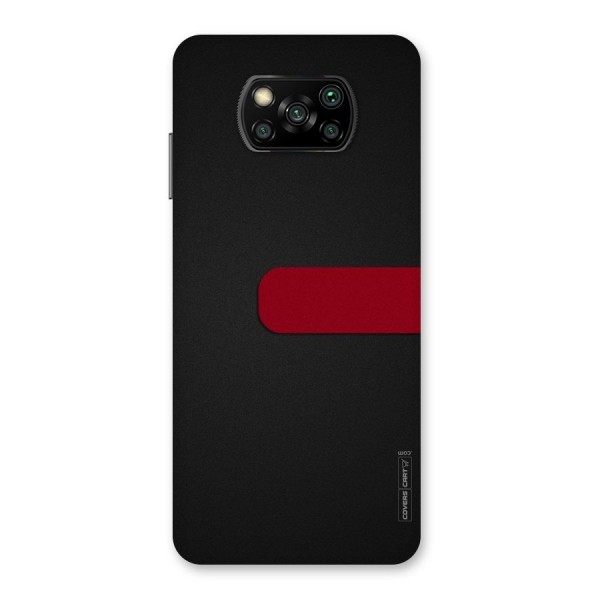 Single Red Stripe Back Case for Poco X3