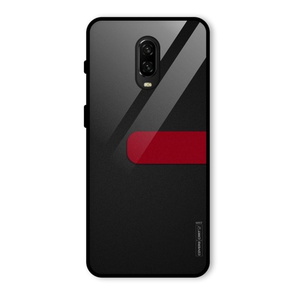Single Red Stripe Glass Back Case for OnePlus 6T