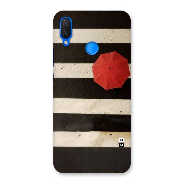 Single Red Umbrella Stripes Back Case for Huawei Nova 3i