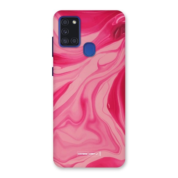 Sizzling Pink Marble Texture Back Case for Galaxy A21s