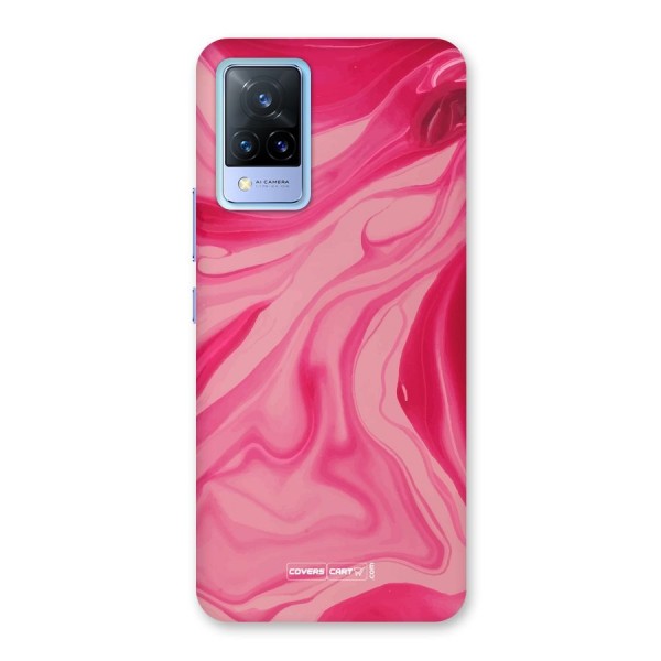 Sizzling Pink Marble Texture Back Case for Vivo V21 5G
