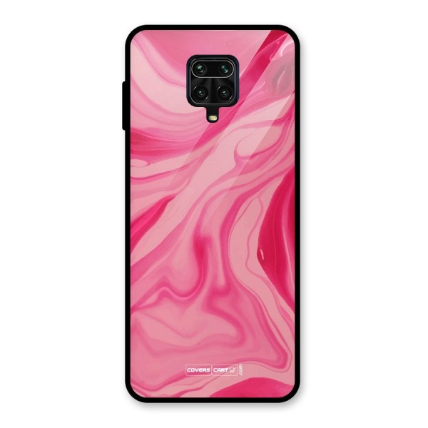 Sizzling Pink Marble Texture Glass Back Case for Poco M2 Pro
