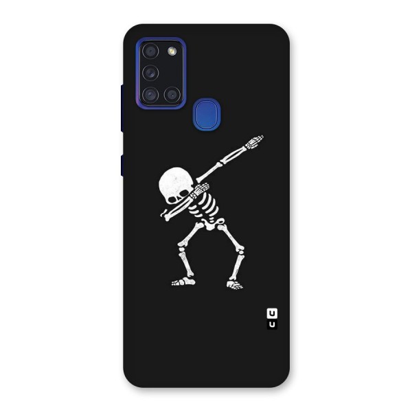 Skeleton Dab White Back Case for Galaxy A21s