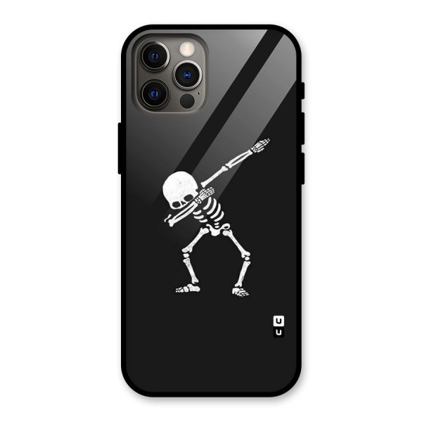 Skeleton Dab White Glass Back Case for iPhone 12 Pro