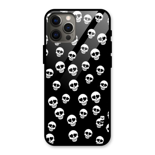 Skull Heart Glass Back Case for iPhone 12 Pro Max