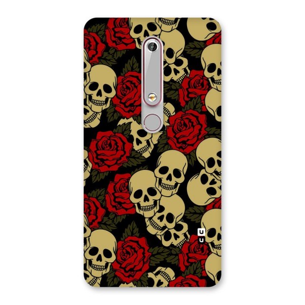 Skulled Roses Back Case for Nokia 6.1