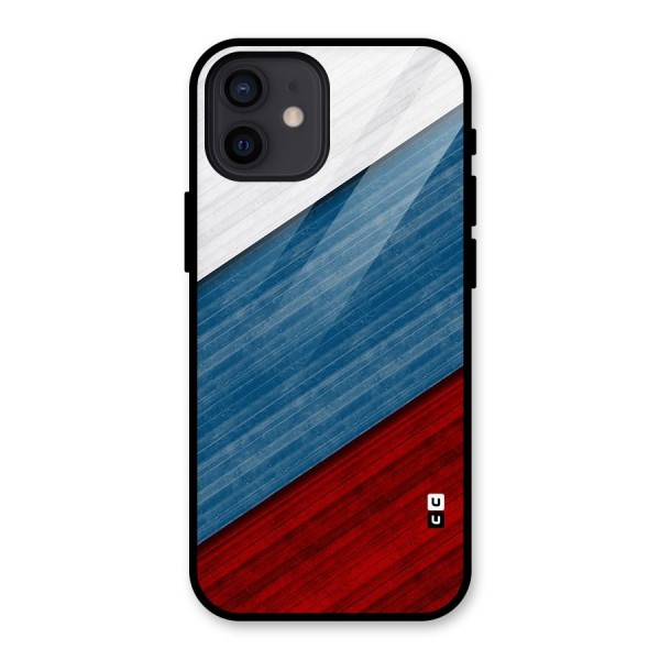 Slant Beautiful Stripe Glass Back Case for iPhone 12