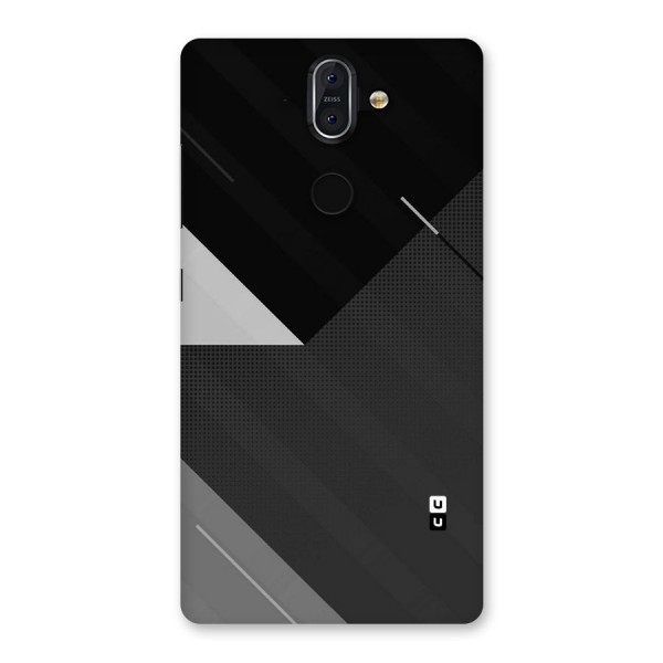 Slant Grey Back Case for Nokia 8 Sirocco