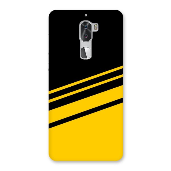 Slant Yellow Stripes Back Case for Coolpad Cool 1