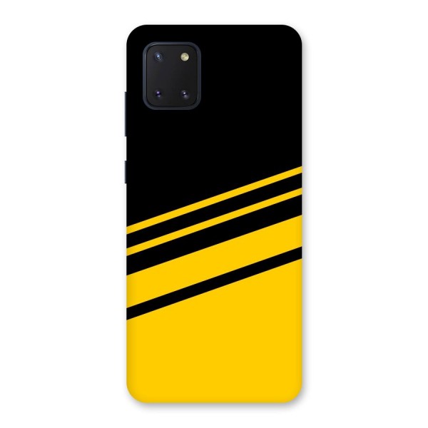 Slant Yellow Stripes Back Case for Galaxy Note 10 Lite