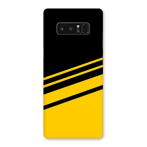 Slant Yellow Stripes Back Case for Galaxy Note 8