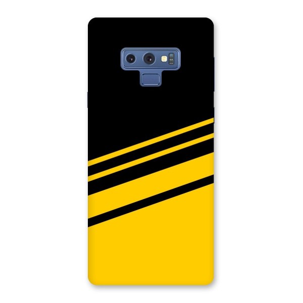 Slant Yellow Stripes Back Case for Galaxy Note 9
