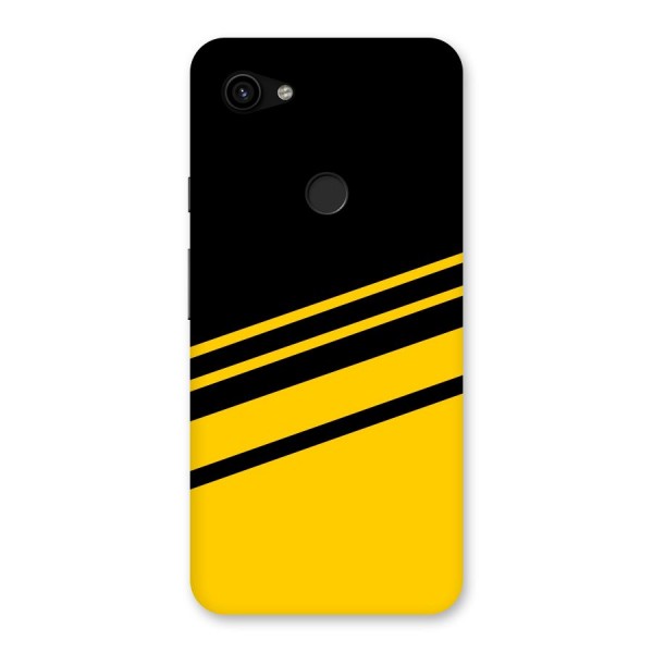 Slant Yellow Stripes Back Case for Google Pixel 3a XL