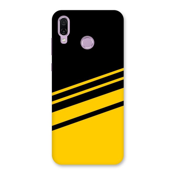 Slant Yellow Stripes Back Case for Honor Play