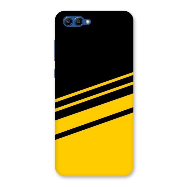 Slant Yellow Stripes Back Case for Honor View 10