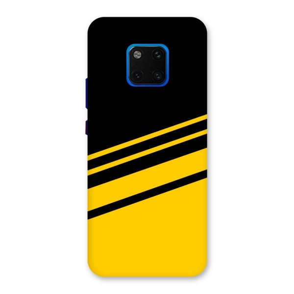 Slant Yellow Stripes Back Case for Huawei Mate 20 Pro