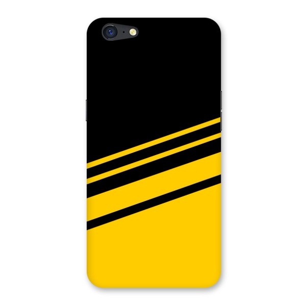 Slant Yellow Stripes Back Case for Oppo A71