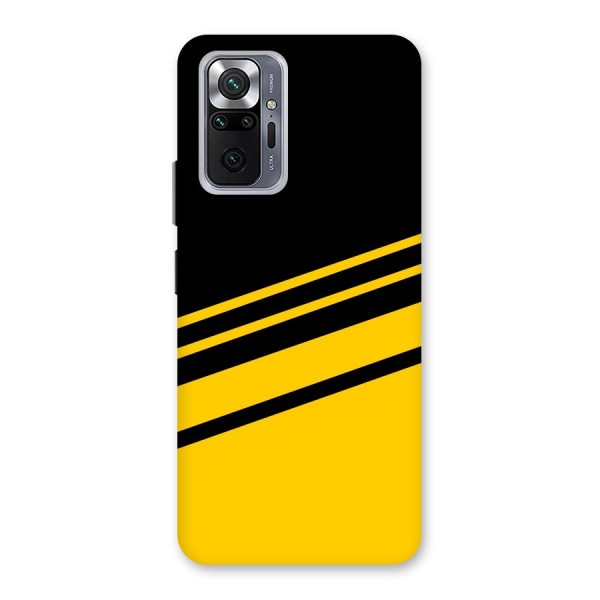 Slant Yellow Stripes Back Case for Redmi Note 10 Pro Max