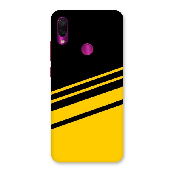 Slant Yellow Stripes Back Case for Redmi Note 7 Pro