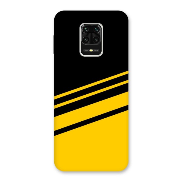 Slant Yellow Stripes Back Case for Redmi Note 9 Pro