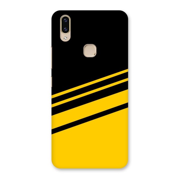 Slant Yellow Stripes Back Case for Vivo V9