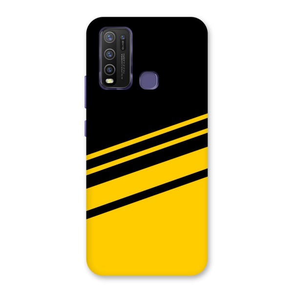 Slant Yellow Stripes Back Case for Vivo Y50