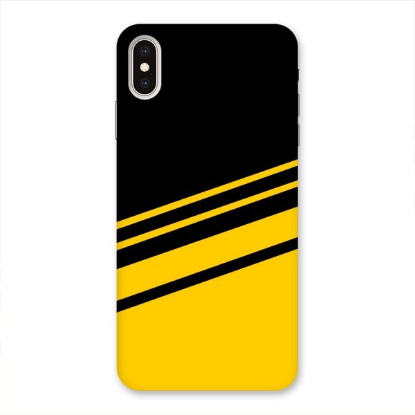 Slant Yellow Stripes Back Case for iPhone XS Max