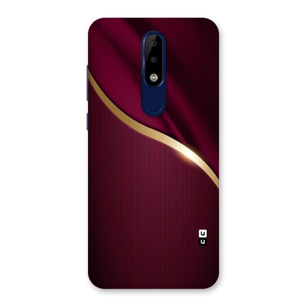 Smooth Maroon Back Case for Nokia 5.1 Plus