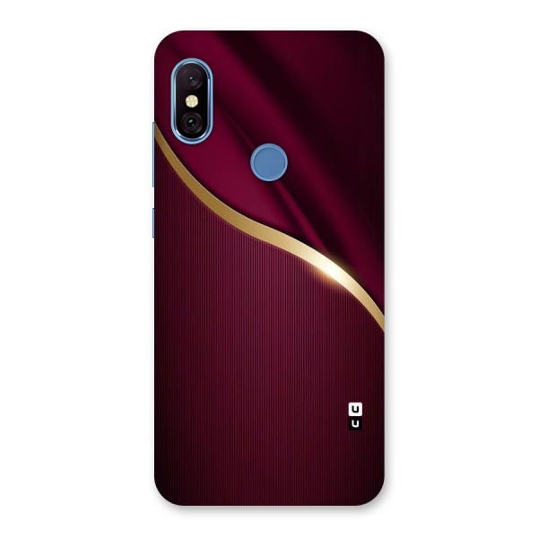 Smooth Maroon Back Case for Redmi Note 6 Pro