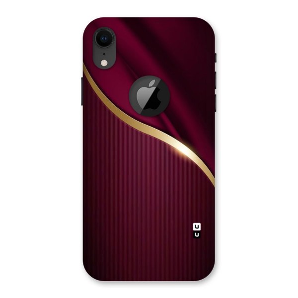 Smooth Maroon Back Case for iPhone XR Logo Cut