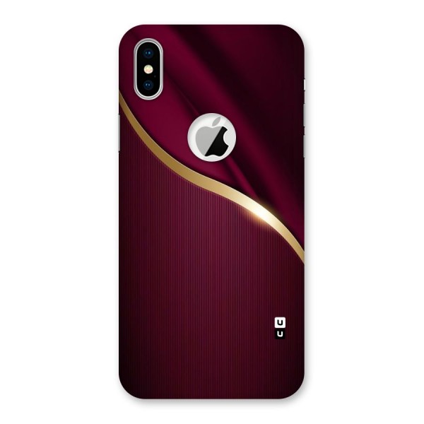 Smooth Maroon Back Case for iPhone XS Logo Cut