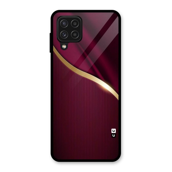Smooth Maroon Glass Back Case for Galaxy A22 4G