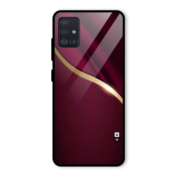 Smooth Maroon Glass Back Case for Galaxy A51