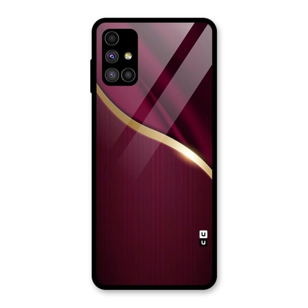 Smooth Maroon Glass Back Case for Galaxy M51