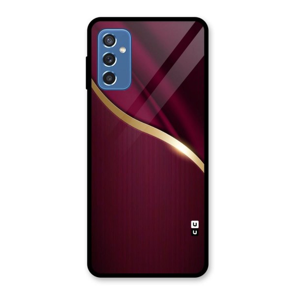 Smooth Maroon Glass Back Case for Galaxy M52 5G
