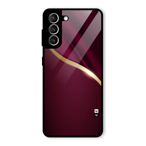 Smooth Maroon Glass Back Case for Galaxy S21 5G