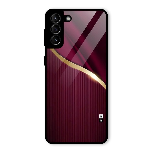 Smooth Maroon Glass Back Case for Galaxy S21 Plus