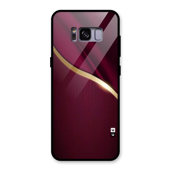 Smooth Maroon Glass Back Case for Galaxy S8