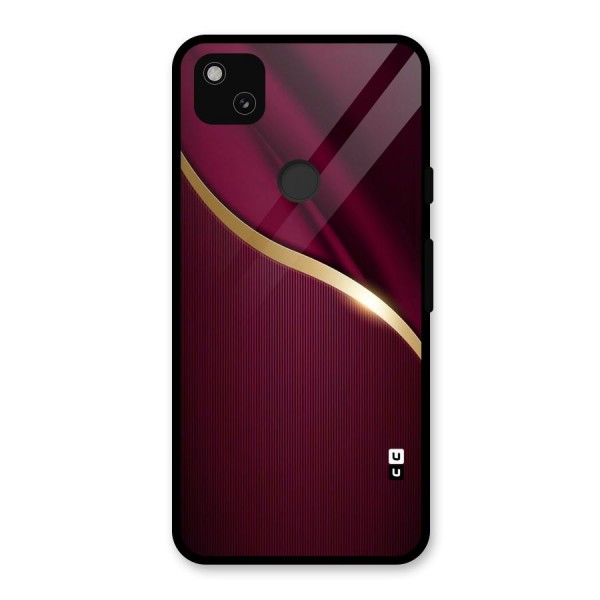 Smooth Maroon Glass Back Case for Google Pixel 4a