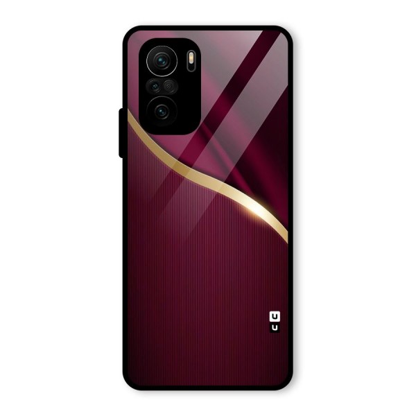 Smooth Maroon Glass Back Case for Mi 11x