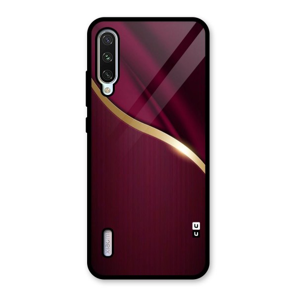 Smooth Maroon Glass Back Case for Mi A3
