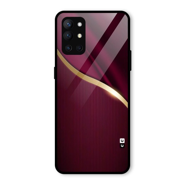 Smooth Maroon Glass Back Case for OnePlus 9R