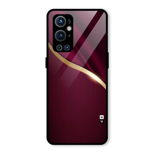 Smooth Maroon Glass Back Case for OnePlus 9 Pro