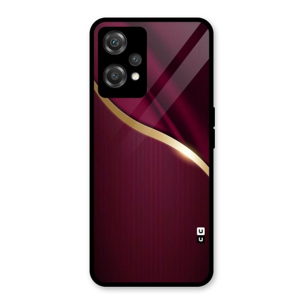 Smooth Maroon Glass Back Case for OnePlus Nord CE 2 Lite 5G