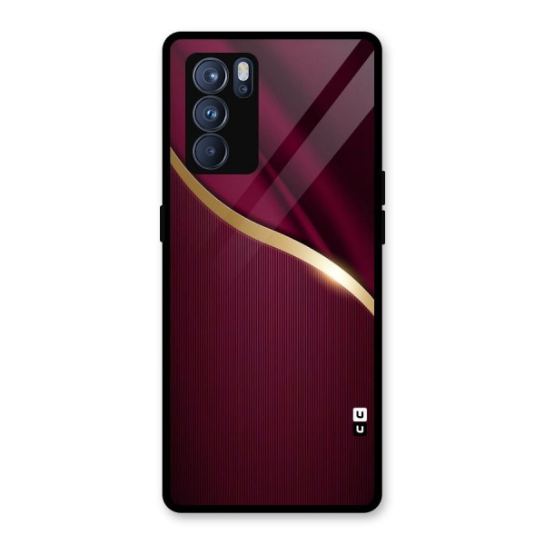 Smooth Maroon Glass Back Case for Oppo Reno6 Pro 5G