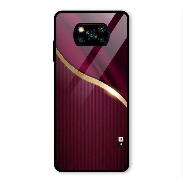 Smooth Maroon Glass Back Case for Poco X3 Pro