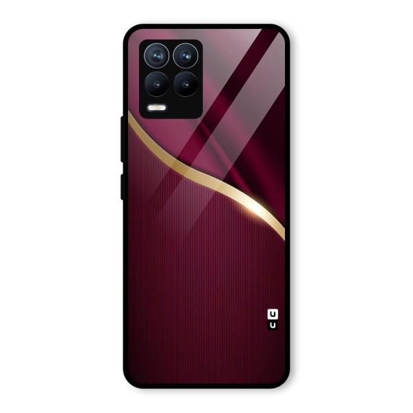 Smooth Maroon Glass Back Case for Realme 8