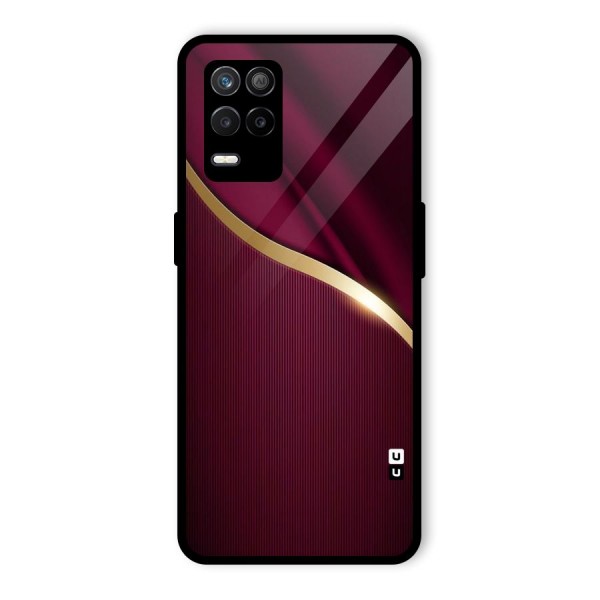 Smooth Maroon Glass Back Case for Realme 9 5G