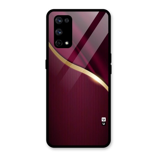 Smooth Maroon Glass Back Case for Realme X7 Pro